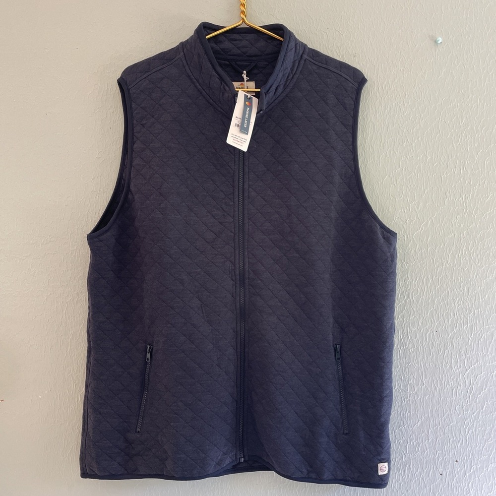NWT Marine Layer Corbet Vest Mens‎ XLarge Blue Quilted Beach Outdoors Preppy